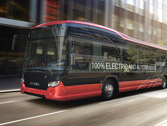 Bild eines 100% Electric and Automotive Busses.